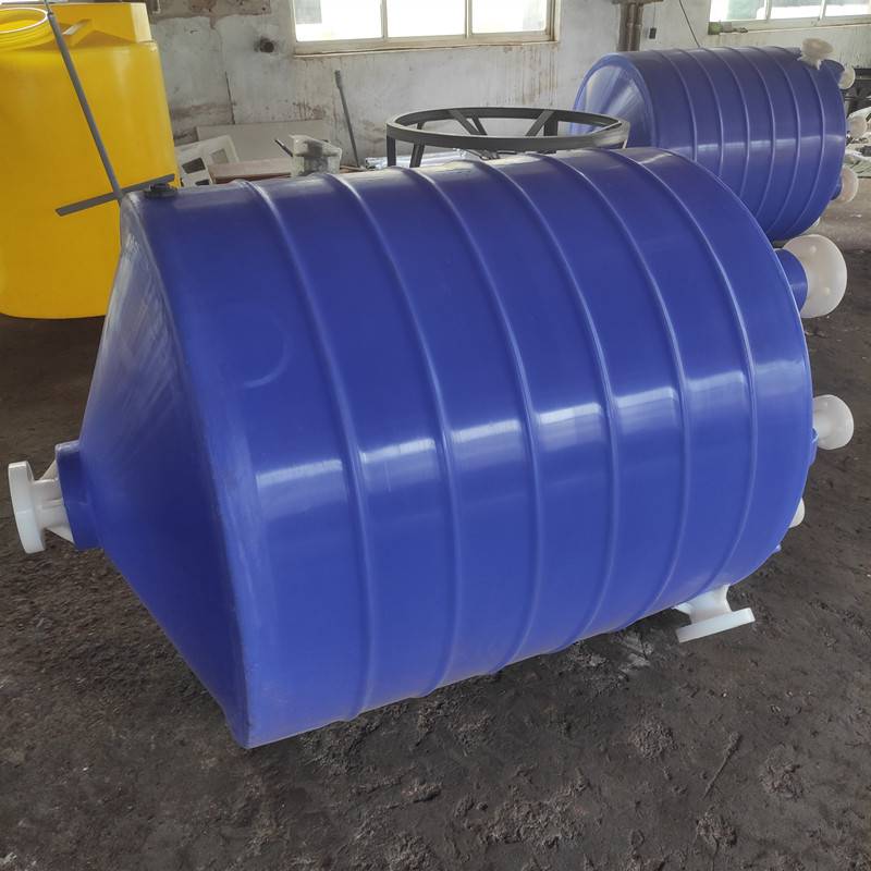 江阴1吨锥底塑料搅拌桶 锥形沉淀桶 排空污水桶