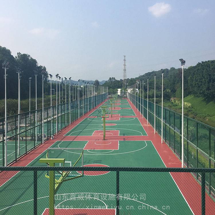 鑫威 硅PU球场 丙烯酸篮球场 现货供应