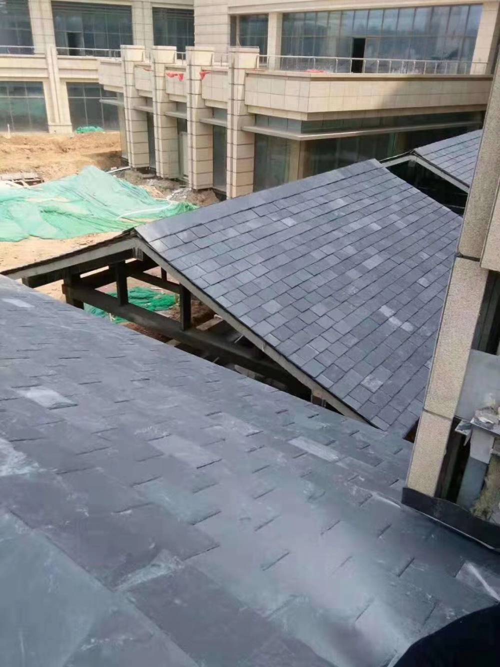 江西九江厂家厂矿一体供应天然石板瓦页岩瓦仿古建筑屋顶瓦