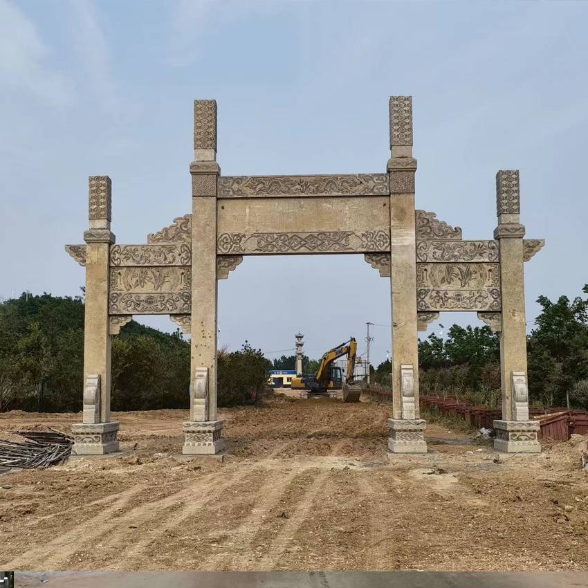 青石仿古石牌坊唐朝牌坊样式图片