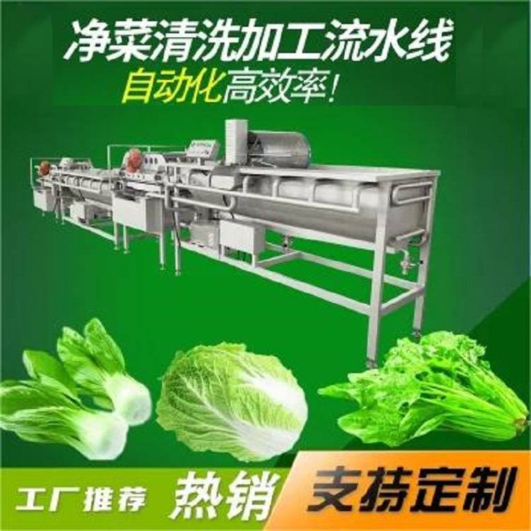 半成品预制菜加工流水线 净菜加工设备 酱腌菜气泡清洗生产线