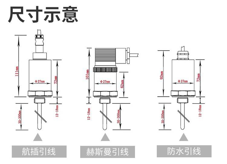 弘川hcwzp2086赫斯曼一体式温度变送器pt100温度传感器