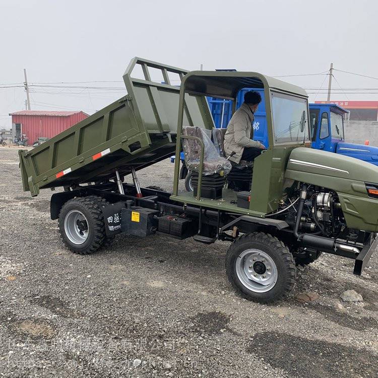 单杠山区拉木头四驱自卸车25马力标准款四轮四不像山地运输车图片