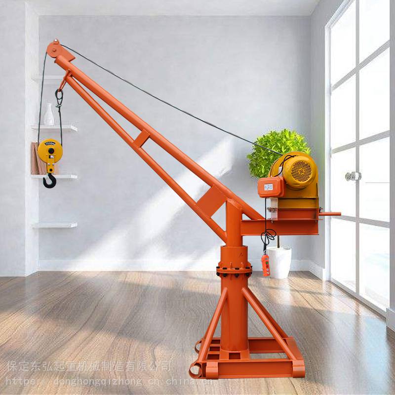 吊机小型起重机多少钱便携简易吊运机房顶楼房上料起重机械