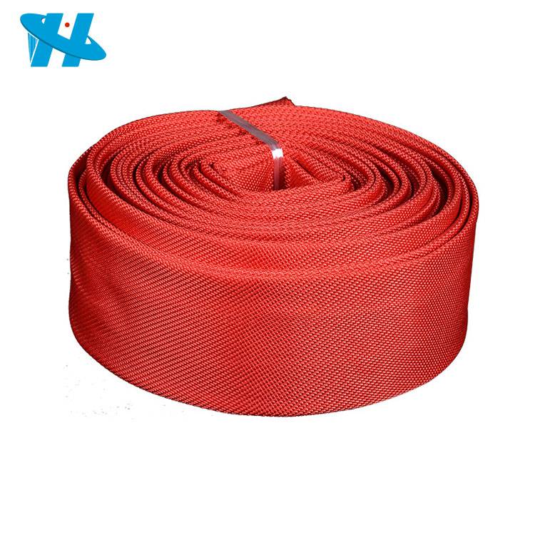 供应65mm口径红色聚氨酯中压灭火水带加厚耐刮带内衬消防水带