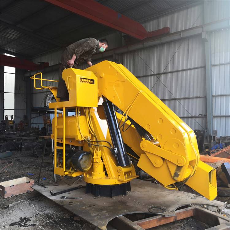 多折叠式液压车载吊机固定3折叠折臂吊