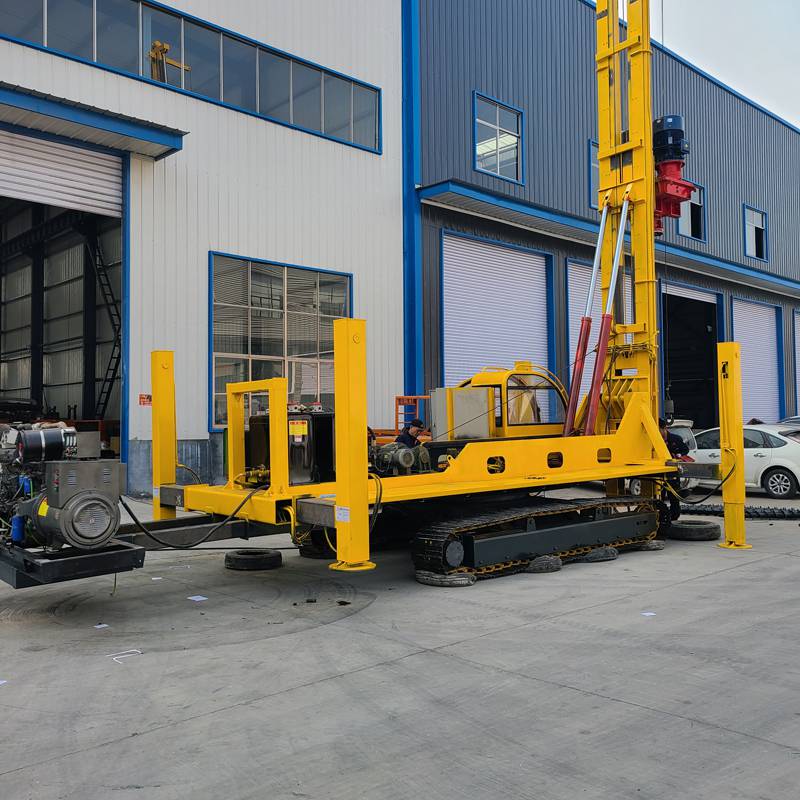 履带式长螺旋打桩机定做15米地基打桩机全液压钻孔机