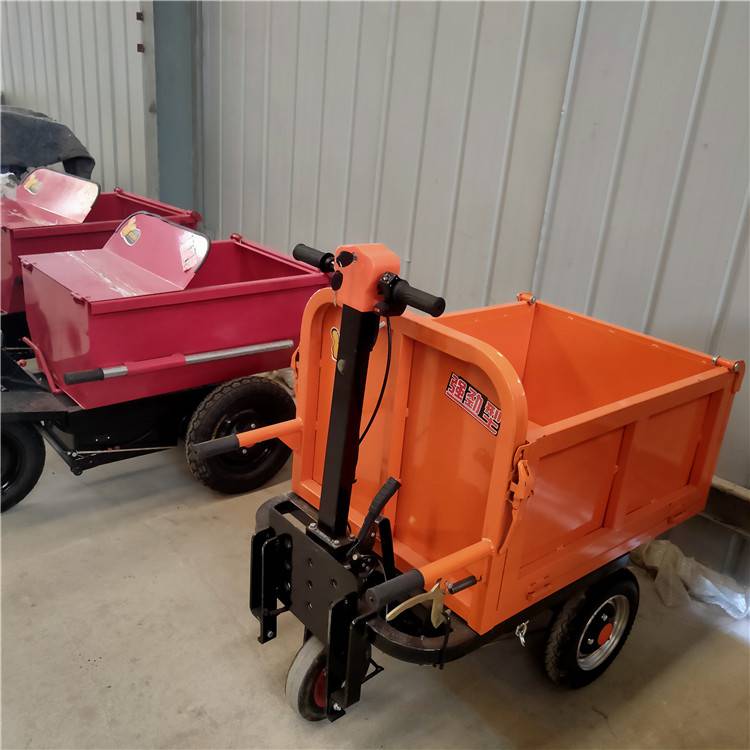 工地电动工程车搬运电瓶手推车新晨沙子水泥运输车