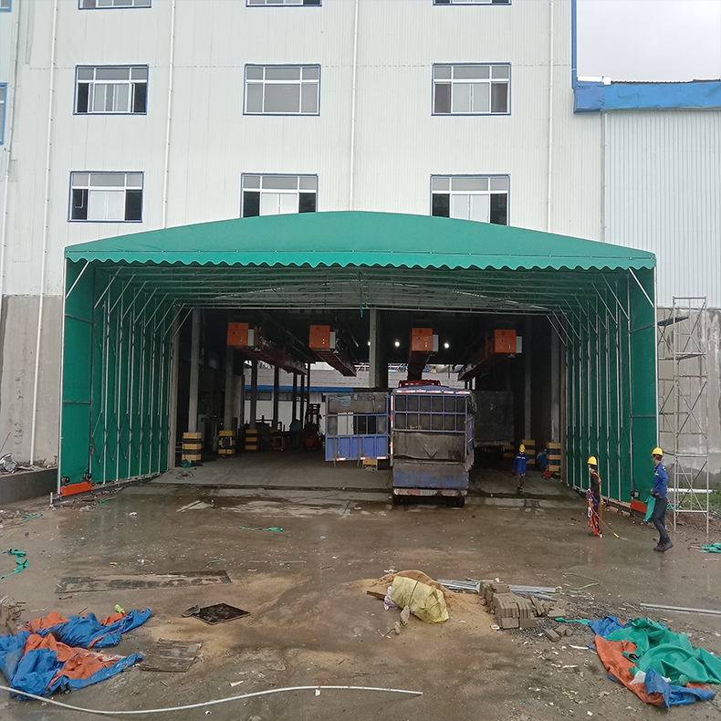 鑫建华大棚式厂房大型仓储折叠棚子推拉雨篷10年以上使用寿命