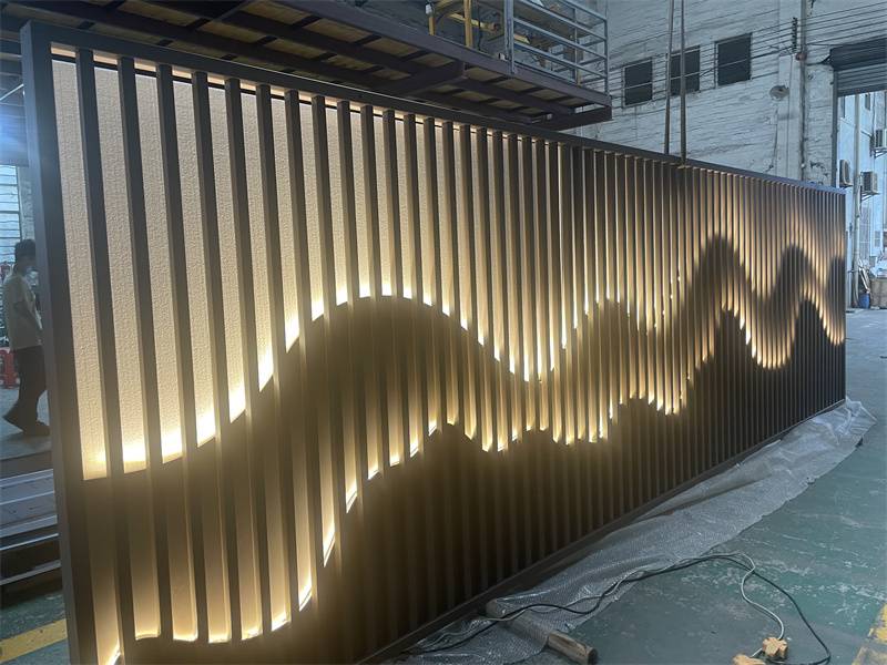 不锈钢假山屏风山峦造型园林庭院装饰金属景墙隔断