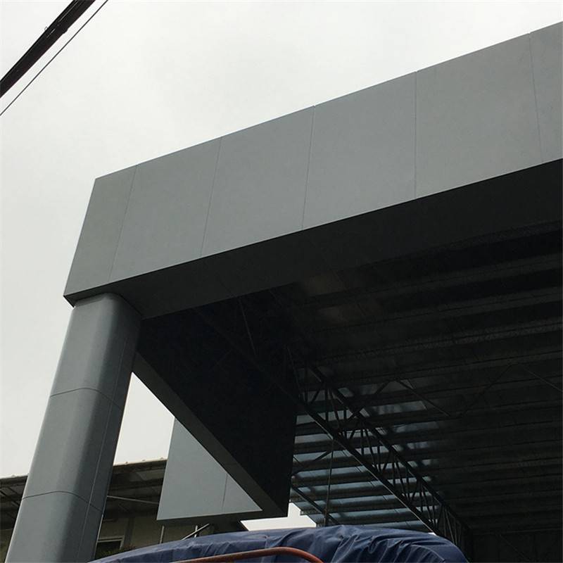 深灰色铝单板德普龙20mm外墙雨棚檐面铝单板