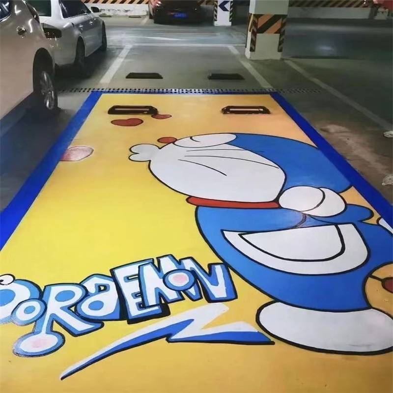 停车位双喷头uv打印机地面5d涂鸦彩绘机绘画机