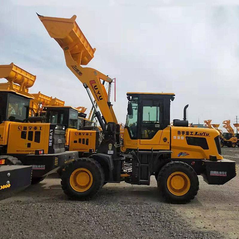 养殖场四驱柴油装载机沙石料铲运2吨装载机轮式加高臂抓木机