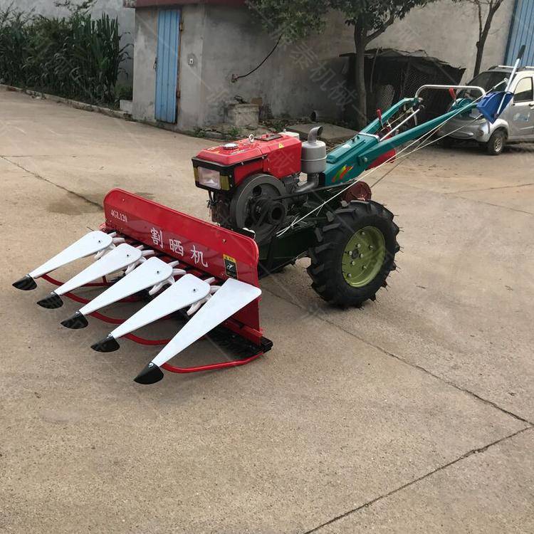 【稻类麦类小型割捆机 一边倒自走式收割机 玉米小麦割晒机】价格