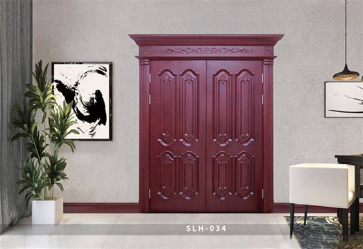 批发室内双开木门实木复合对开门会议室烤漆门家用套装门定制