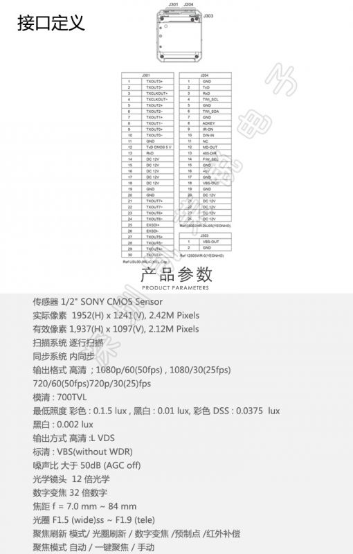 手机摄像头引脚定义图图片