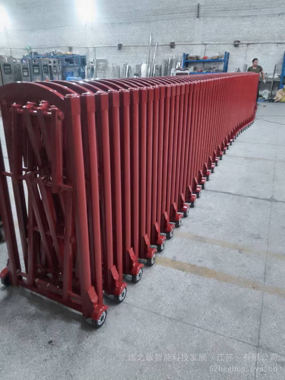 全国批发江浙沪北京红门财门建星启功厂家电动悬浮门铝合金伸缩门学校