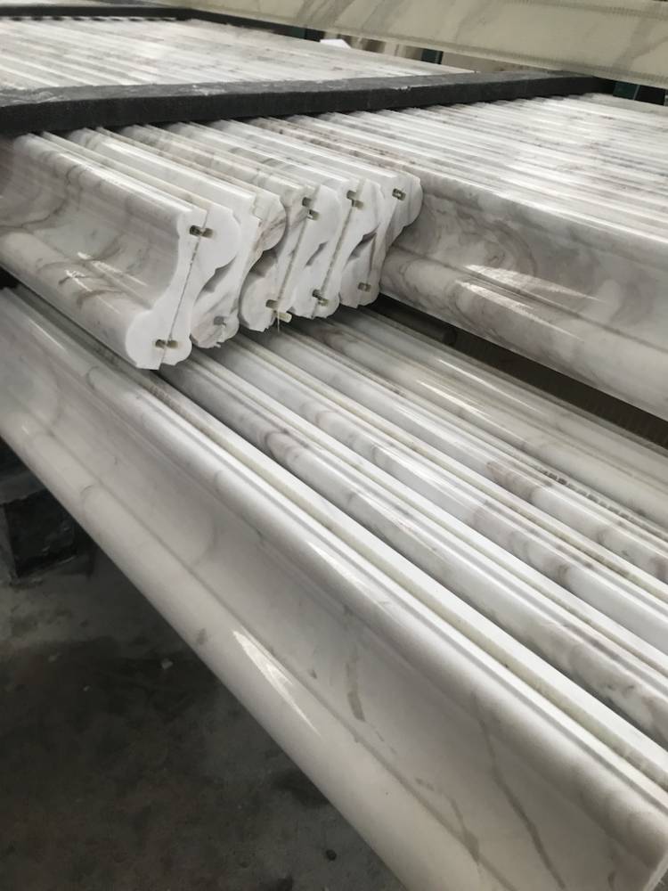 白色大理石线条加工希腊爵士白线条