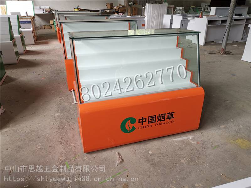 新款便利店小型组合烟酒柜多功能转角木质玻璃展示柜