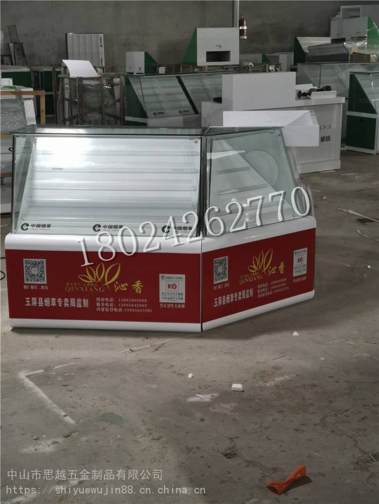 新款便利店小型组合烟酒柜多功能转角木质玻璃展示柜
