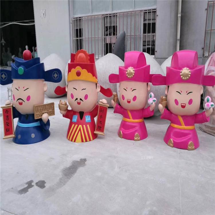 商场玻璃钢雕塑摆件广州玻璃钢财神爷雕塑
