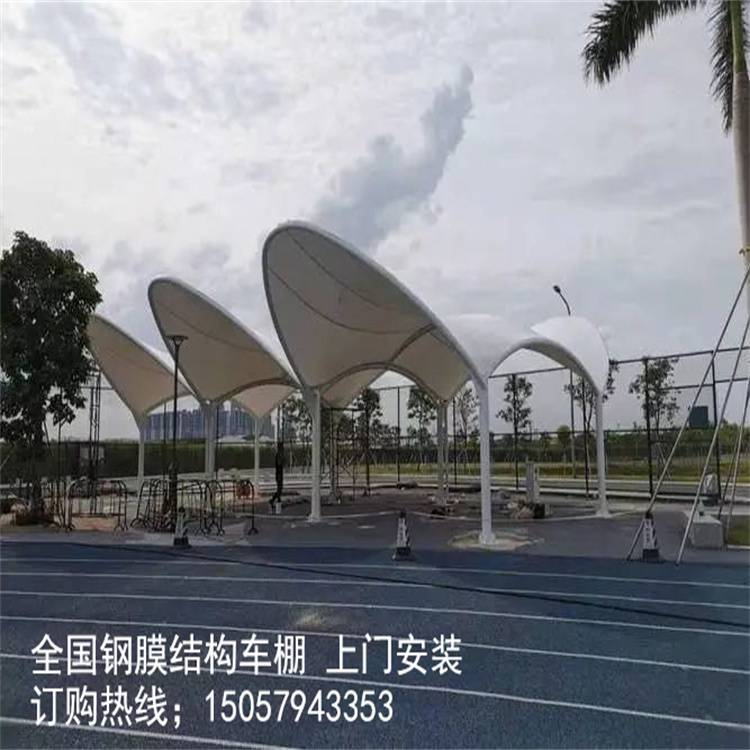 昭通小区电瓶车充电遮雨棚 白色膜布销售可按场地定制