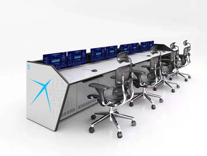 风力发电站监控工作台 值班操作台全钢定制 ***