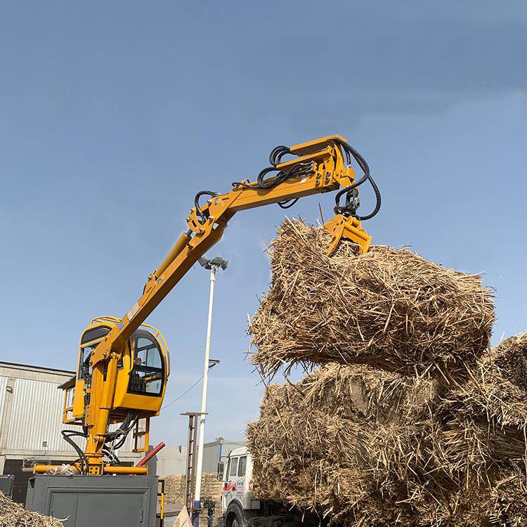 拖拉机改装抓木机360旋转固定式抓抓机木材旋转货运夹木器