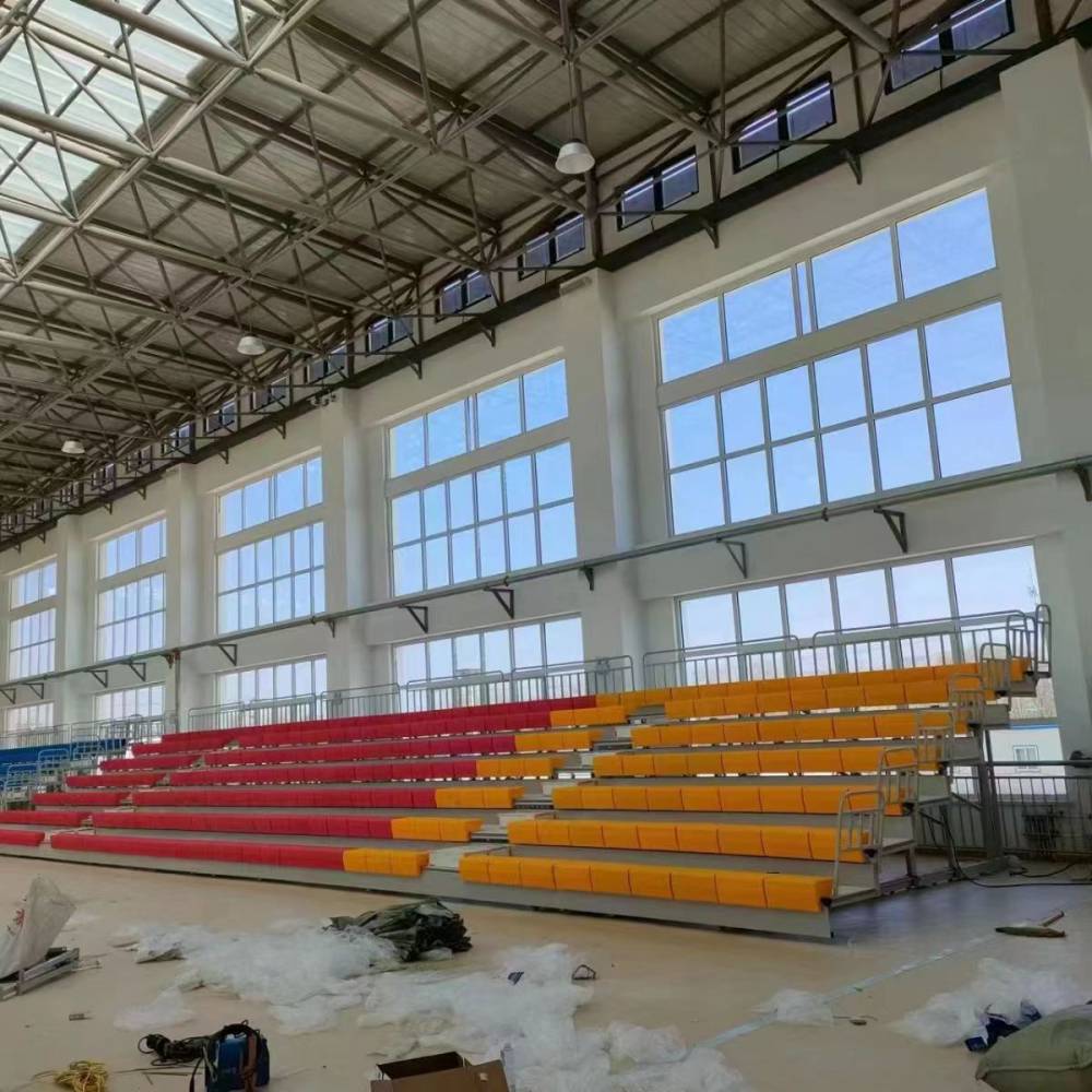 大型伸缩看台室内观众座椅铝合金活动看台宁夏石嘴山