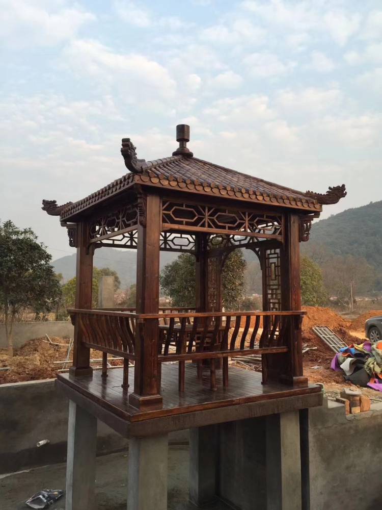 凉亭,传统木结构单体建筑之一.建筑在路旁供行人休息的小亭.