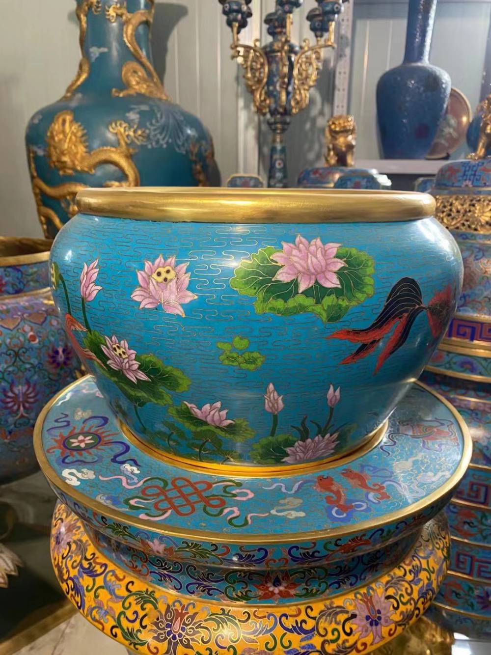 景泰蓝工艺品 景泰蓝花瓶 景泰蓝定制加工 景泰蓝掐丝珐琅铜工艺品】