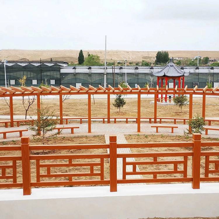 艺高景观梯形仿木护栏 仿竹栅栏 河道仿木围栏】江西赣州河南新乡市双