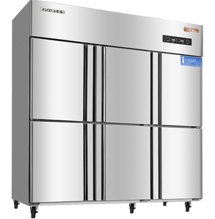 淄博爱雪六门展示柜六门冷藏冷冻展示柜品牌