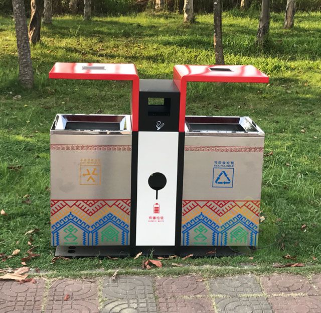 【公园景区垃圾桶 不锈钢环保分类垃圾桶】价格_厂家 - 中国供应商