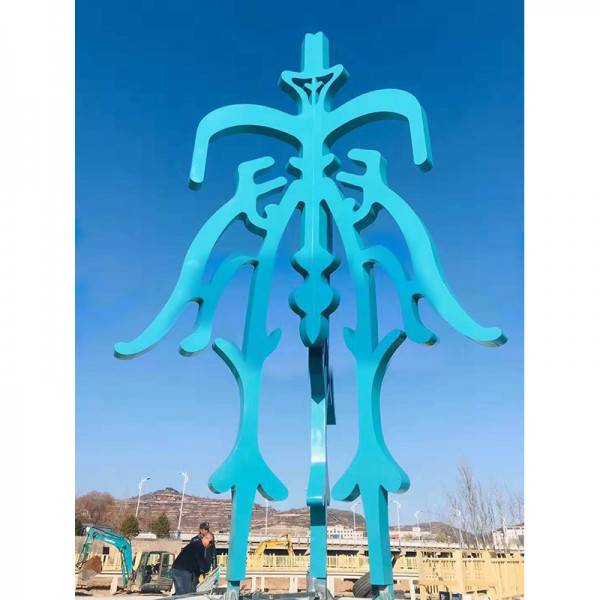 雪花雕塑广告标志雕塑不锈钢雪花标志雕塑厂家