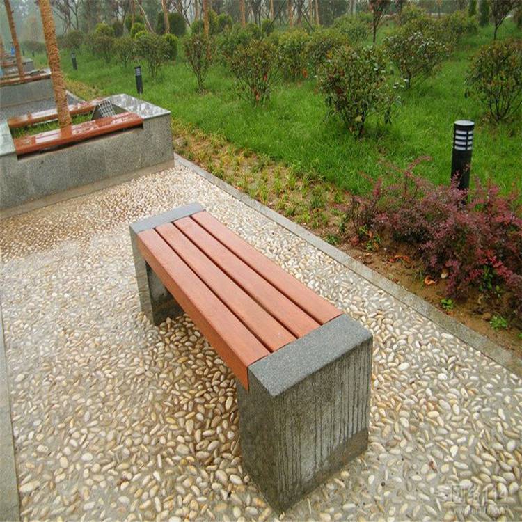 鹤壁 防腐木户外休闲椅 公园休闲椅 线条简约流畅