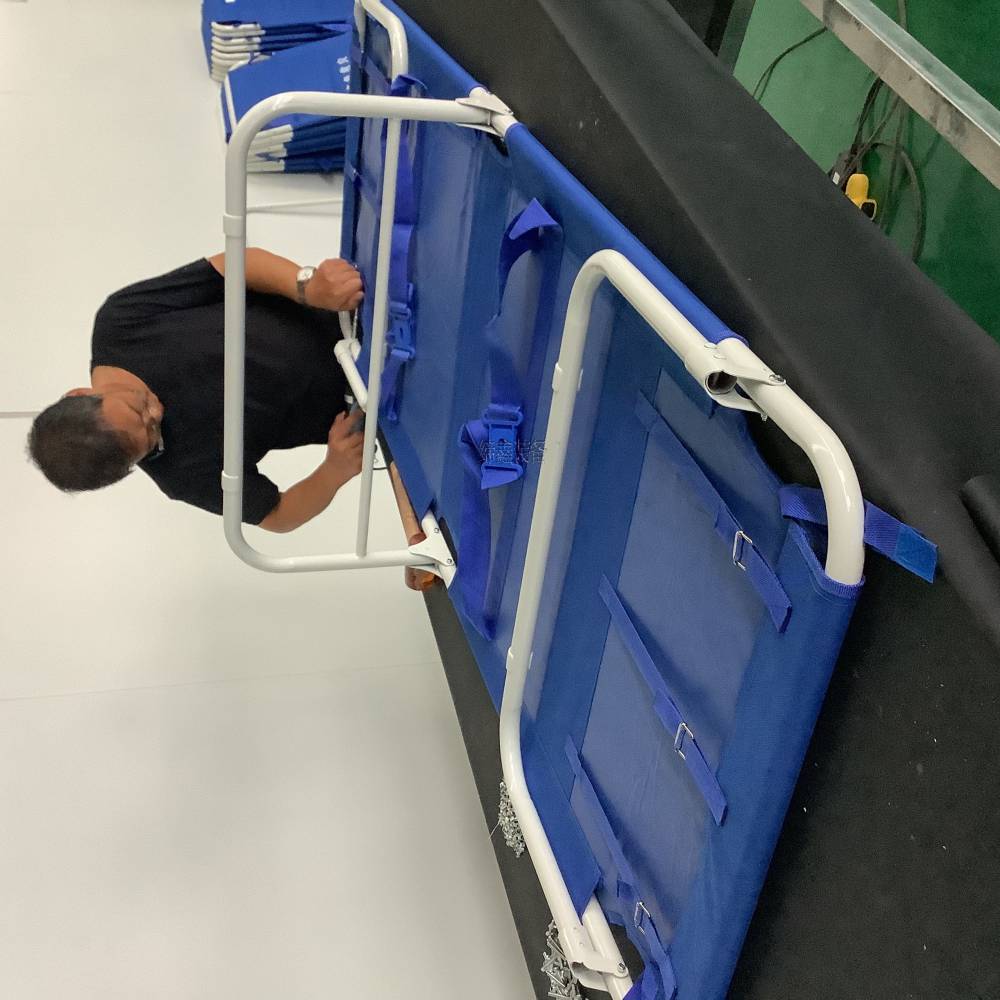 民政应急救灾床天蓝色185户外应急折叠床