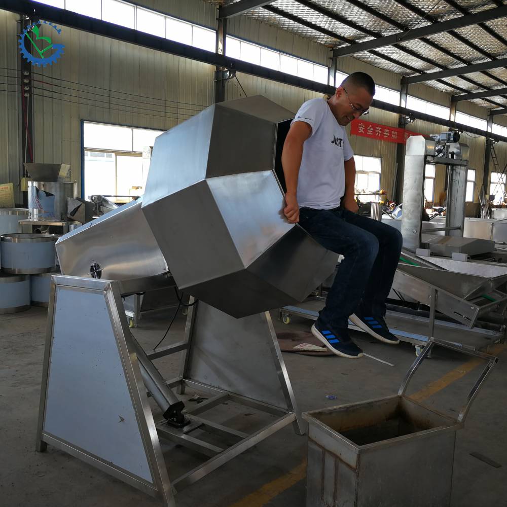 国邦供应休闲食品滚筒撒粉机饼干自动撒粉拌料机