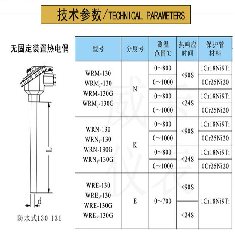 2s联接型式多种可选择分度号k/pt100允差等级a货号230品种热电偶测量