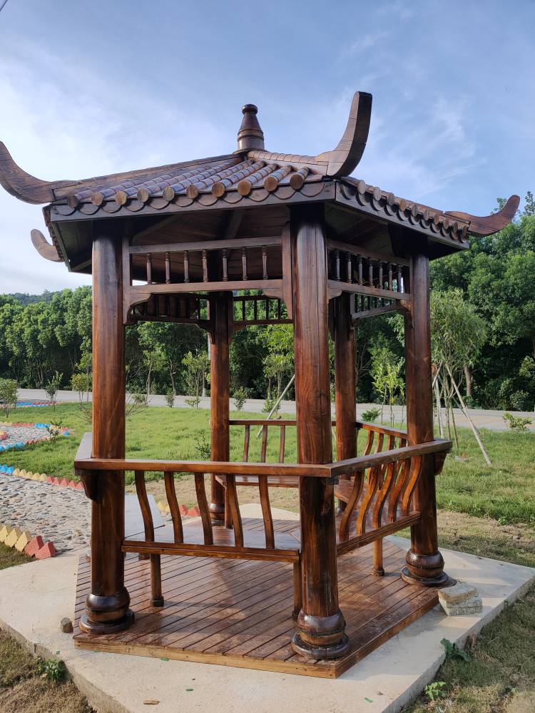 木头亭子四角亭凉亭防腐木