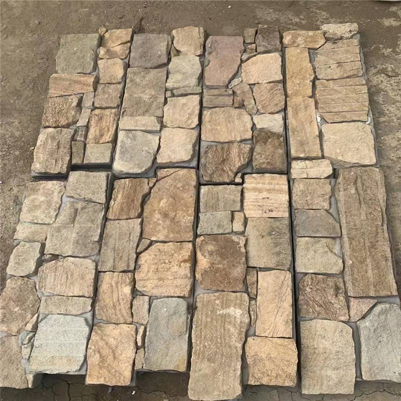 自然色彩外墙碎拼石乱石文化石乱型石碎拼石乱型石厂家