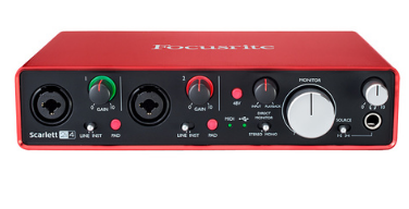 富克斯特scarlett2i4二代录音usb外置声卡