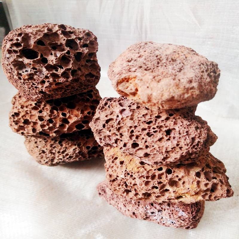 防爆火山石煅烧火山石黑色红色火山岩造景用大块玄武岩