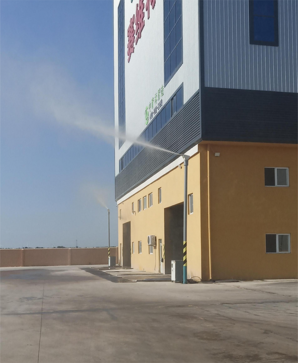 南充工地降尘喷雾桩地标建筑喷雾造景定制厂家
