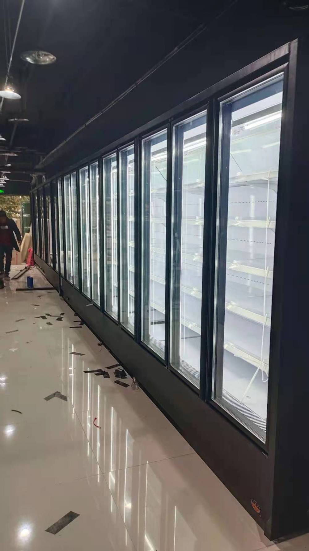 双展示面冷库步入式展示柜后补式保鲜库啤酒库