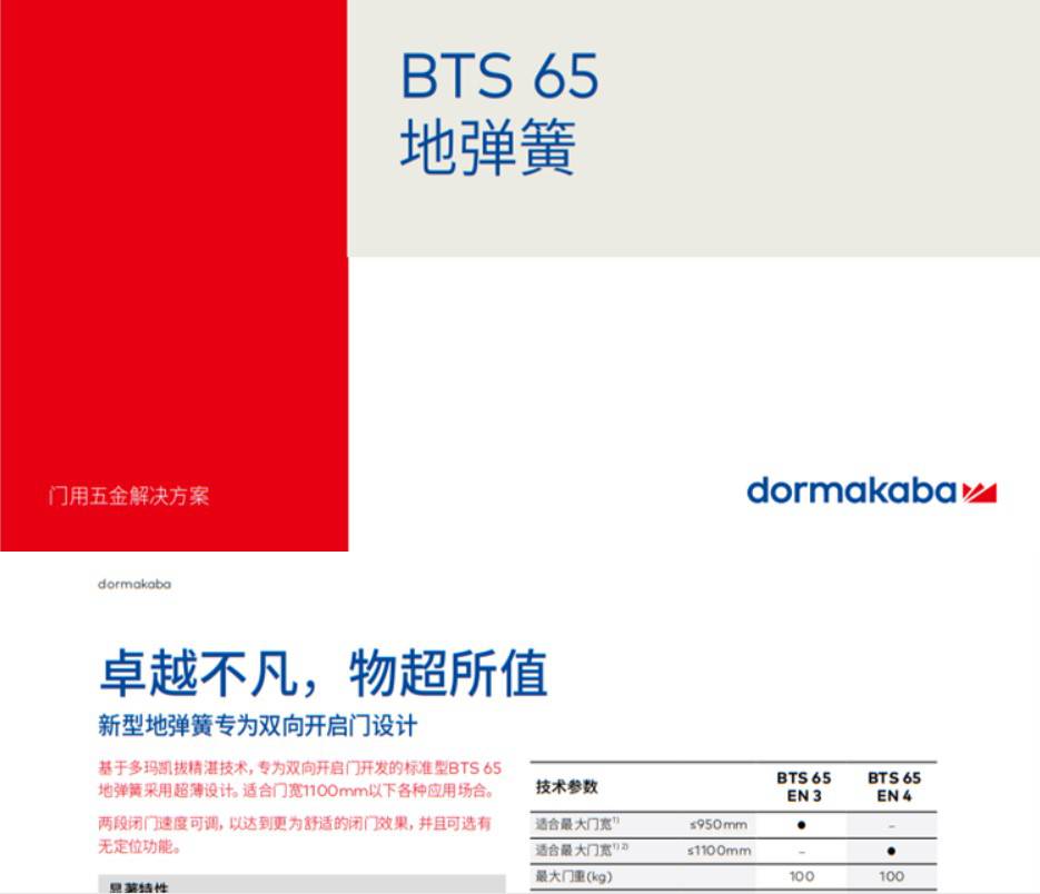 德国Dorma多玛地弹簧BTS-65玻璃门地弹簧BTS-65专卖