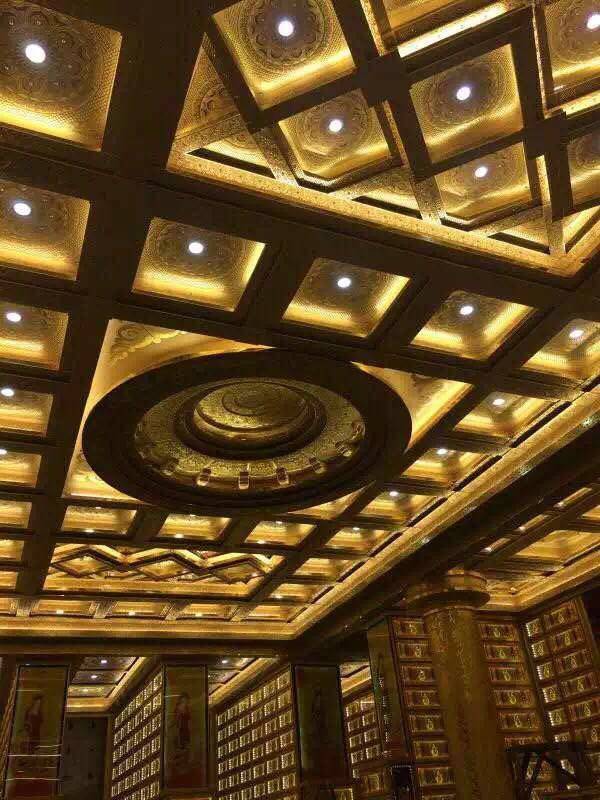 免费设计支持定制寺庙佛堂吊顶古建筑吊顶中式酒店大堂仿古彩绘