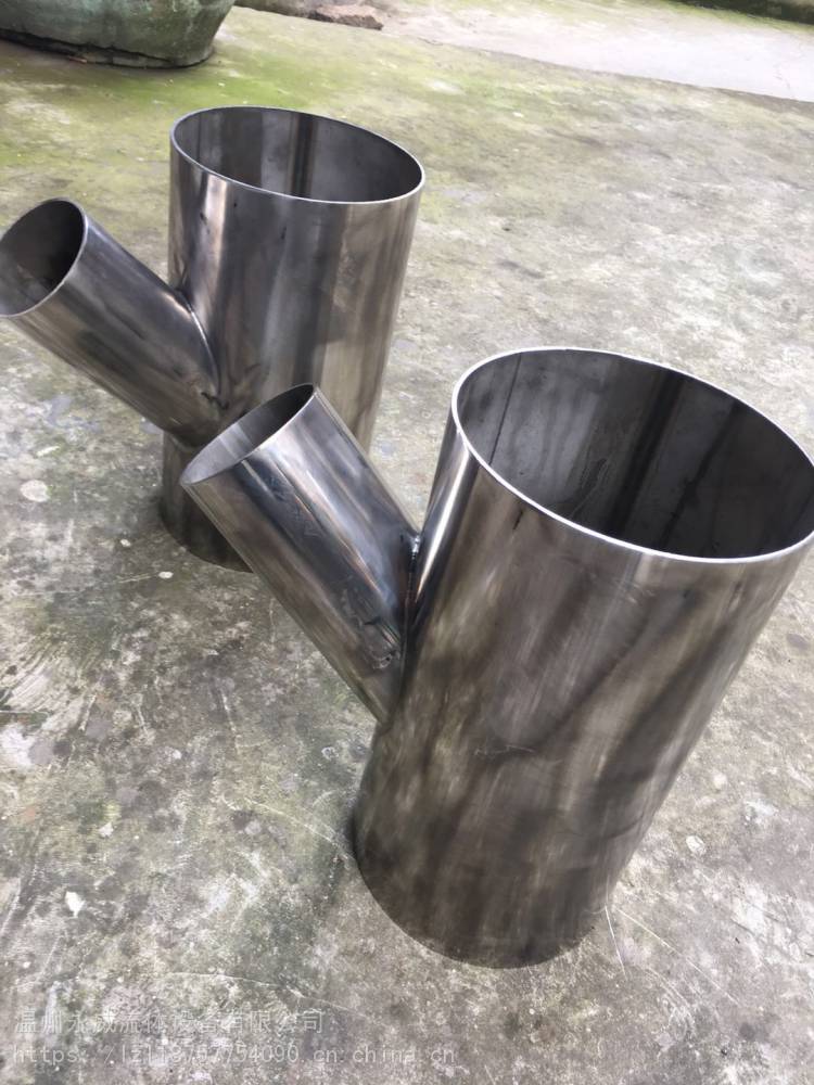 厂家批发温州不锈钢y型三通304卫生级120度45度直角三通