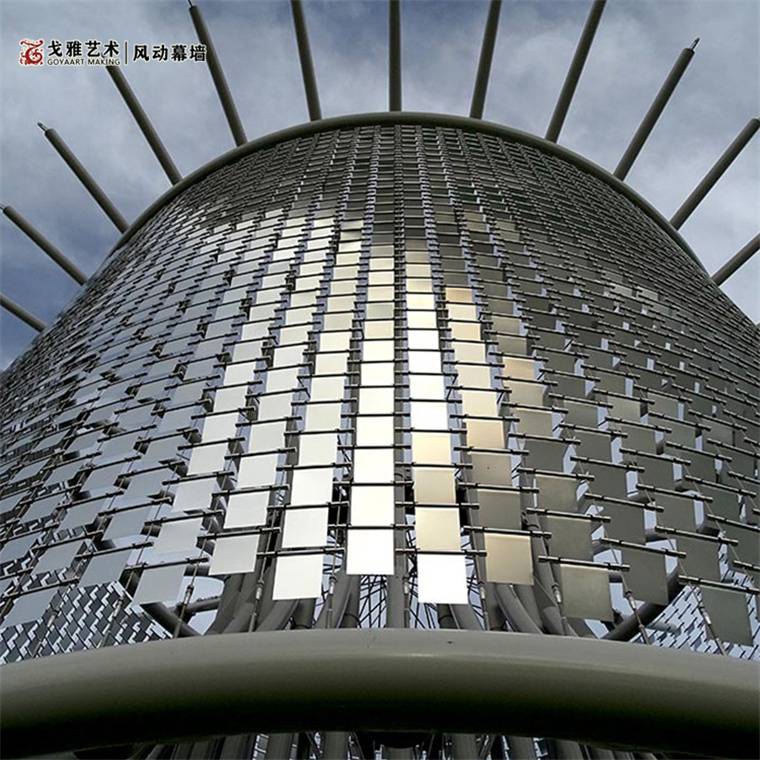 售楼部风动幕墙施工工艺风格设计风动片形像