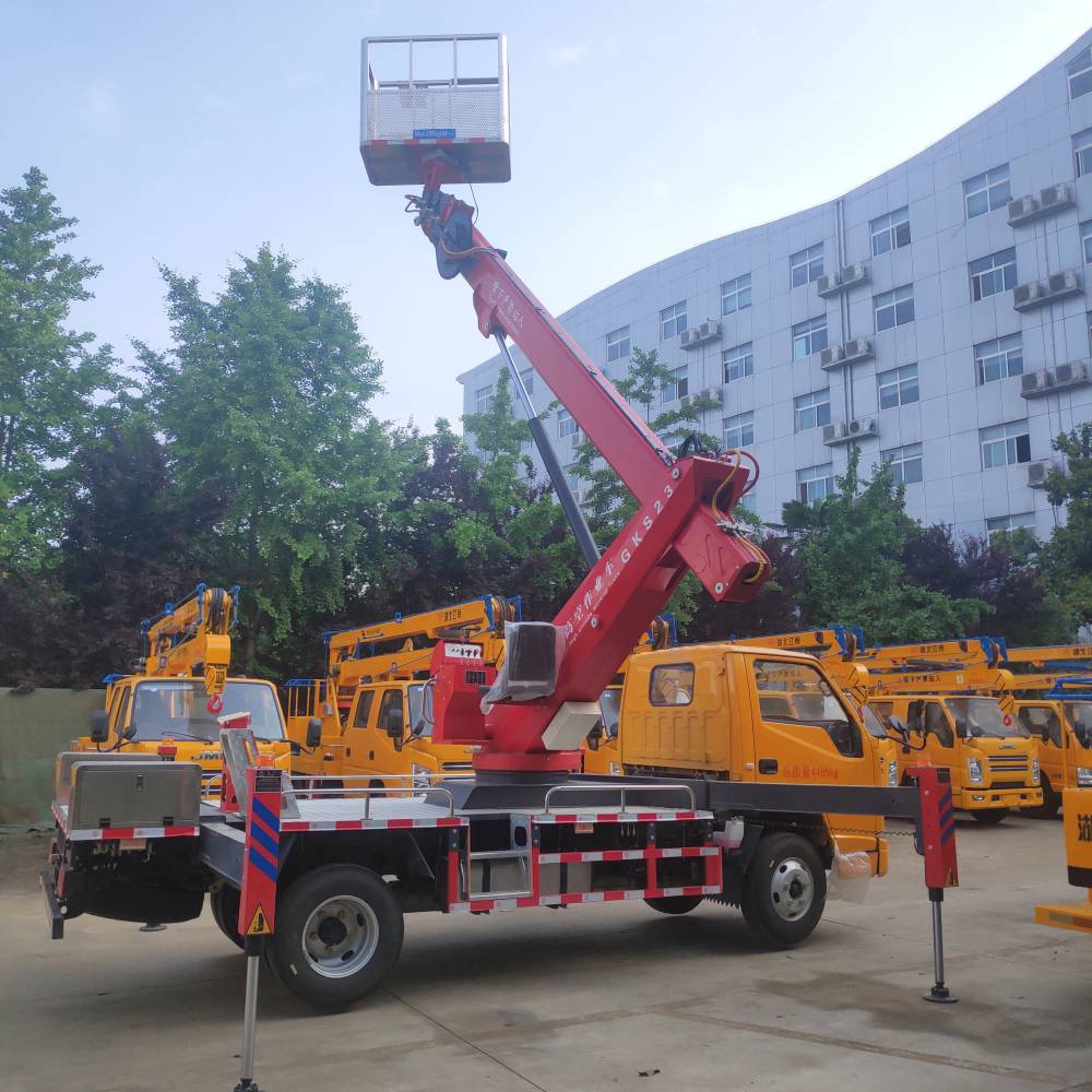 高空作业车 江铃蓝牌斗臂车 直臂式升降车 伸缩臂路灯维修车】价格